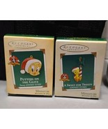 Hallmark Keepsake Tweety Bird  MINI Ornaments -Lot of 2- NEW - $20.31 CAD