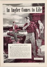 1952 Magazine Picture &quot;An Angler Comes to Life&quot; Illustrated by Bernard Safran - £14.10 GBP