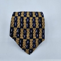 NEW JZ Richards  Classic Designer Tie 100% Silk Gold Blue  Necktie 59 By... - £7.51 GBP