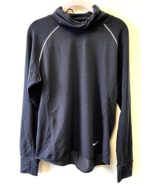 Nike Womens Running Dri-Fit SZ L Black Shirt Draw String Neck Pocket on ... - £17.60 GBP