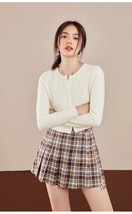 Baixirida New Women's High Plaid Skirt Pleated Mini Skirt With Safety Pants image 3