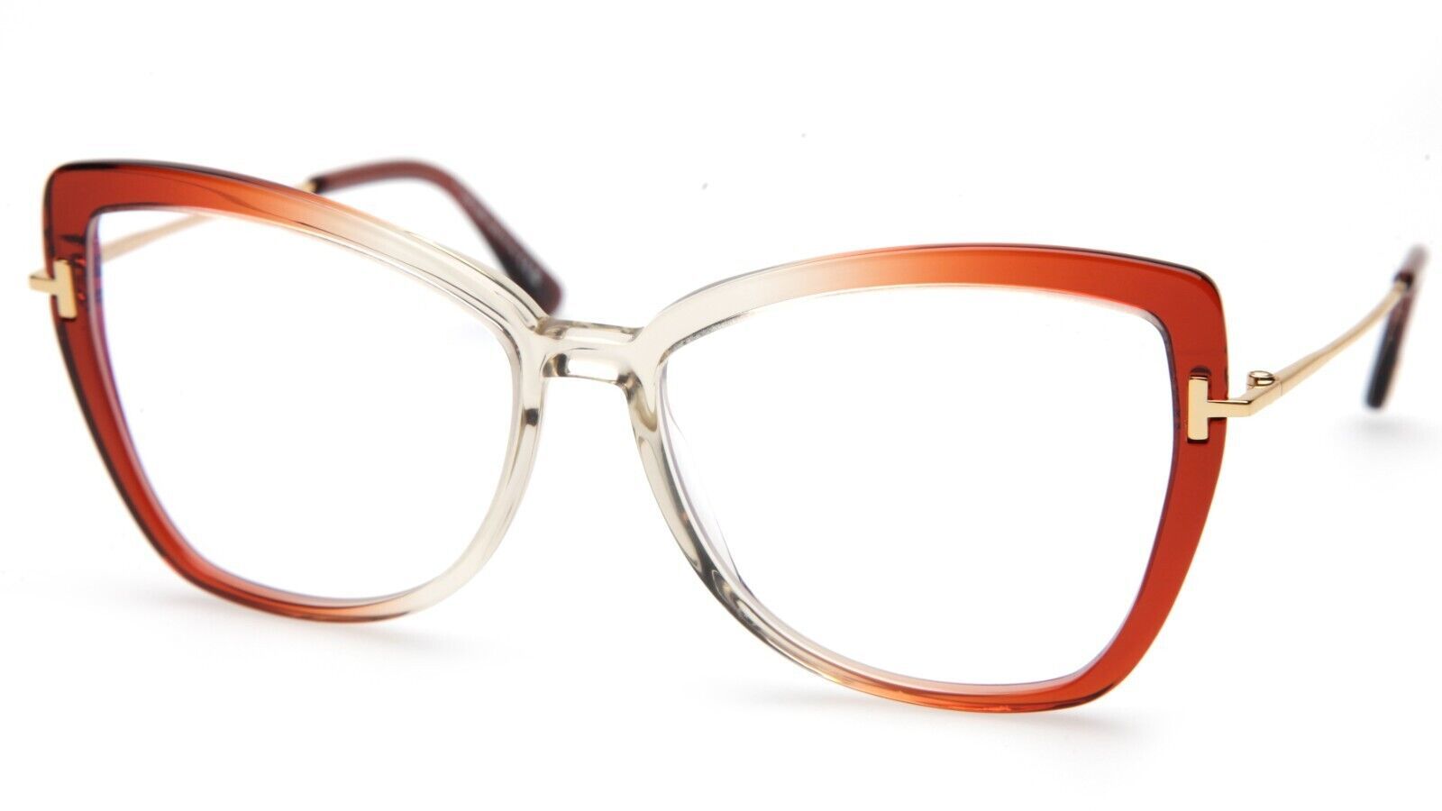 Primary image for NEW TOM FORD TF5882-B 044 Orange Eyeglasses Frame 55-15-135mm B48mm Italy