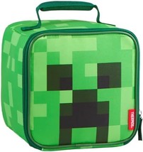 Minecraft Cube Creeper Lunch Box BPA-Free Insulated Tote Bag By Thermos Nwt - £15.36 GBP