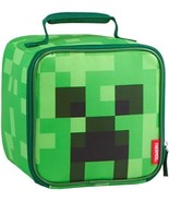 MINECRAFT CUBE CREEPER Lunch Box BPA-Free Insulated Tote Bag by Thermos NWT - £15.10 GBP
