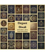 Diwali Gold Foil Art: Minimalist Diya &amp; Mandala Prints (Digital Download) - $2.46 CAD