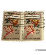 USPS Stamp 10c Christmas Holiday Card Issued 1975 Canceled Ungraded Lot ... - £5.42 GBP