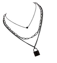 Gothic Layered Choker Necklaces, Goth Choker, Grunge - $47.83