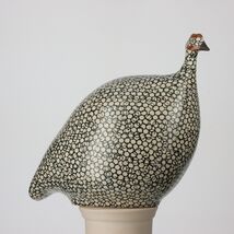 Les Ceramiques de Lussan Medium Ceramic Guinea Fowl - White Spotted Duck... - €189,87 EUR