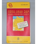 SHELL OIL AUTO ATLAS HIGHWAY ROAD MAP OF GERMANY &amp; EUROPE 1956 VINTAGE - $25.22