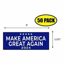 50 Pack 3.375&quot;x9&quot; Trump Maga 2024 Sticker Decal Humor Funny Gift Trump BS0168 - £34.37 GBP