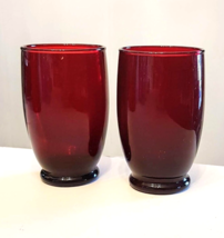 Royal Ruby Juice Glass Roly Poly 10 oz Baltic Water Goblet Beverage Tumb... - $24.68