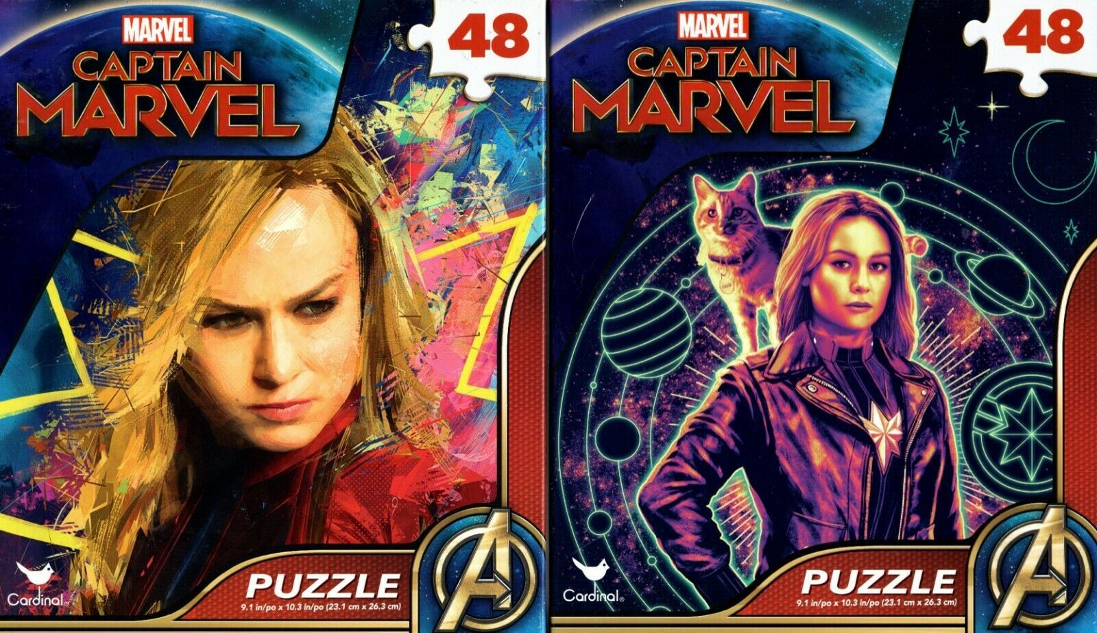 Marvel Captain Marvel - 48 Pieces Jigsaw Puzzle - v1 (Set of 2) - £12.36 GBP