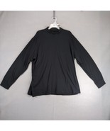 Lands End Men&#39;s XXL Black Long Sleeve T-Shirt Mock Neck Super-T Minimali... - $404.25 MXN