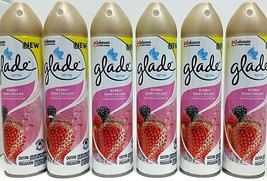 LOT 6x SC.Johnson Glade Air Freshener Spray Bubbly Berry Splash Eliminat... - £31.55 GBP