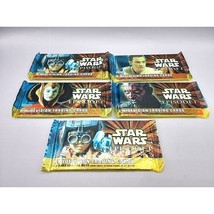 Star Wars Episode 1 Topps Wide Vision Trading Cards Packs Lot of 5 Packs New - £9.24 GBP