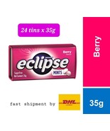 24 tins X Mints Wrigley&#39;s Eclipse Berry Sugarfree Candy Tin Fresh Breath - $189.42 CAD