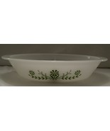 Vtg Glasbake Ovenware-White Divided Casserole Dish-Green Daisy Flower-12... - $8.16 CAD