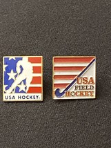 Olympic Pin SET Of 2 USA United States Field Hockey - £7.88 GBP