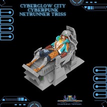 3D Printed Cyberglow City Cyberpunk Netrunner Triss Miniature  - 28mm 32mm - $8.41