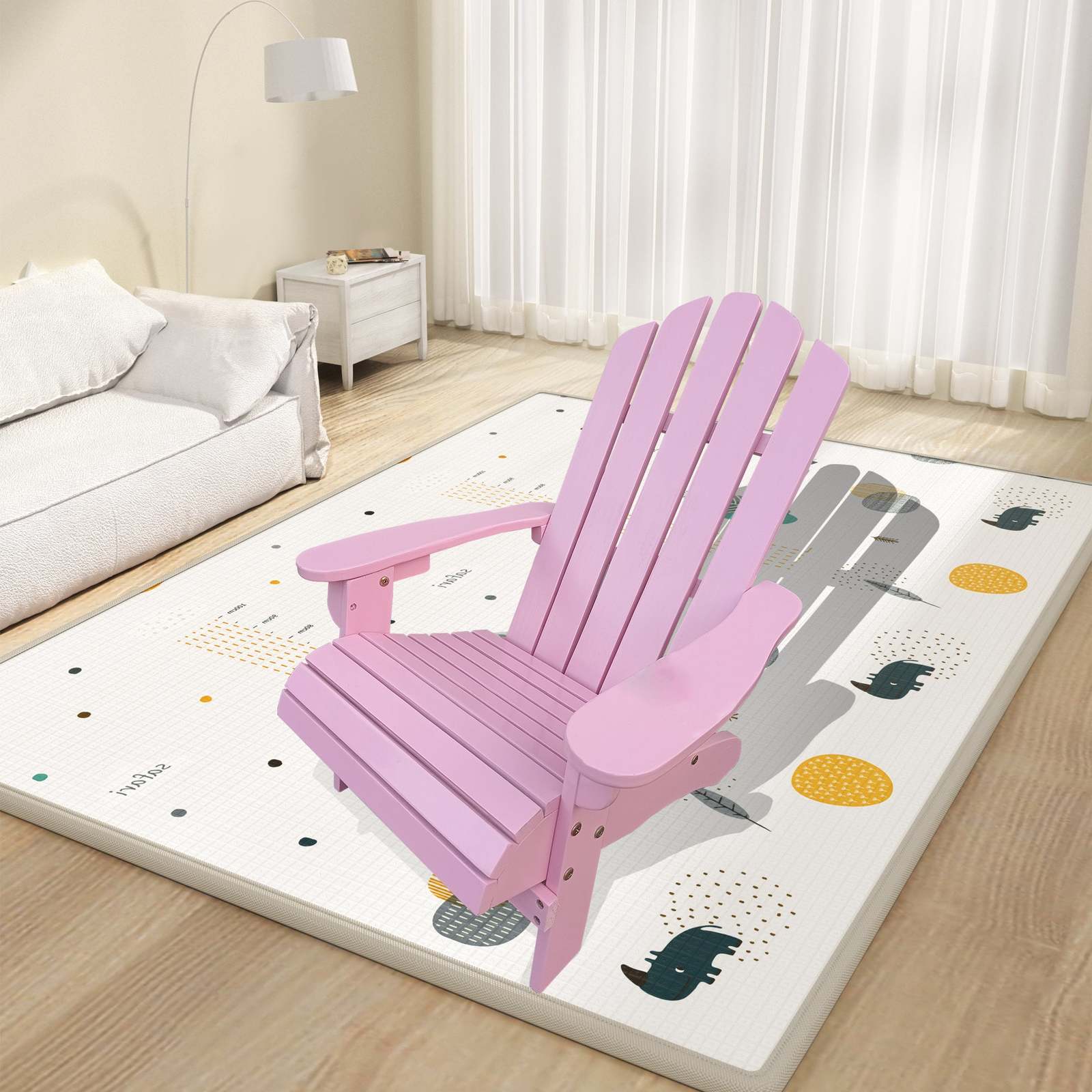 Pink Kids Adirondack Chair: Indoor/Outdoor - $80.99