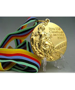 1980 Moscow Olympic &#39;Gold&#39; Medal with Ribbons &amp; Display Stands !!!! - £39.16 GBP