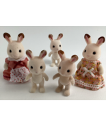 Calico Critters Hopscotch Rabbit Family Flocked Figures Sylvanian Famili... - $24.70