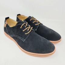 DADAWEN Men&#39;s Oxford Sz 13 M Black Suede Leather Dress Shoes - $28.87