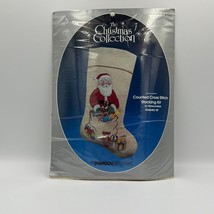 Christmas Collection Paragon Country Santa Counted Cross Stitch Stocking... - $19.99