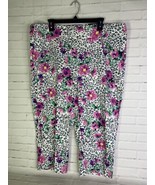 Avenue Floral Animal Print Super Stretch Pull On Capri Pants Womens Plus... - £23.66 GBP