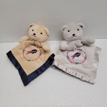 Baby Fanatic NFL Buffalo Bills 2 Baby Lovey Security Blankets Teddy Bear Plush - £23.19 GBP