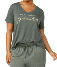 Alfani Womens Plus Size Graphic Pajama T-Shirt Size 3X Color Gray - £25.06 GBP