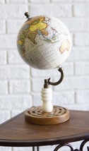 Rustic Western Farmhouse World Atlas Map Globe Desktop Standing Decor Accent 10&quot; - £22.32 GBP