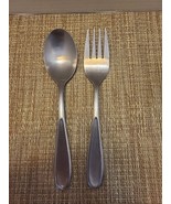 Hampton Silversmiths Messina Stainless Steel #235 Serving Spoon And Fork - $18.13