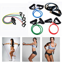 Strength Training Yoga Stretching Tension Rope Exercise Latex Resistance Band - £7.85 GBP