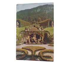 Postcard Linderhof Palace Neptune Fountain Cascade Waterfall Ettal Germany - $6.92