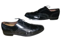  Allen Edmonds Mens Lloyds Black Leather USA Made Wingtip Oxfords 12 A 0607 - $38.00
