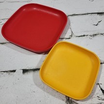 Vintage Tupperware Tupper Toys Play Dishes Plates Lot Of 2 Rounded Corners  - $11.88