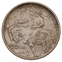 1925 50C Stone Mountain Commemorative Half Dollar in AU+ Condition, Light Toning - £59.27 GBP