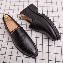 2021 Hot Sale Leather Men Shoes Casual Flat Men Shoes Waterproof Breathable Loaf - £49.98 GBP