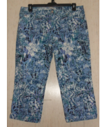 EXCELLENT WOMENS NINE WEST JEANS &quot;CHRYSTIE 23&quot; CAPRI&quot; CAMO DENIM SKIMMER... - $44.69 CAD