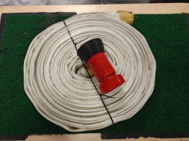 Fire Hose 100 FT x 1-1/2&quot; ID, M × F NST/NH Brass Couplings w Adapter - $57.00