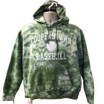 Vintage Cooperstown Baseball Men&#39;s Unisex Green Tie Dyed Hoodie Large MV Sport - £20.14 GBP