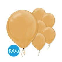 Pearlized Gold Bulk Latex Balloons 12&quot; 100 Ct - £11.67 GBP