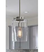 HDC-Mullins 1-Light Brushed Nickel Mini Pendant with Clear Glass Shade - $52.24