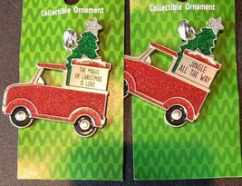 2 Ganz Ornament Truck &quot;Theres No Place Like Home&quot;  Metal Tree Hanger 3” (L2) - £19.38 GBP