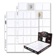 50 Ct. - BCW Pro 20-Pocket Pages for 2X2 inch Cardboard Coin Holders - £14.75 GBP