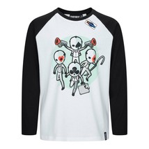 FORTNITE - TEAM WILD CARD Youth L/S Black &amp; White Cotton T-Shirt Age 9-16 - $41.15