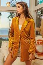 BiBi Marigold Single-Breasted Long Sleeve Blazer - £43.02 GBP