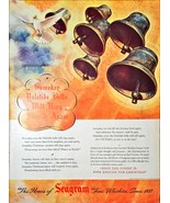The House of Seagram Christmas Merrily Again Whiskey 1943 Vintage Print Ad - $21.73 CAD