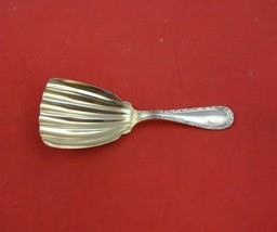 Davis and Galt Sterling Silver Tea Caddy Spoon Gold Washed 4 1/2&quot; Heirloom - £87.61 GBP